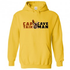 Cartoon Captain Character Design Caveman Lover Hoodie in Kids and Adults Size